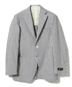 ▲BEAMS F / SUBALPINO EASY シアサッカー ストライプ ジャケット
