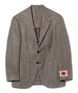 BEAMS F / MARLING&EVANS ウールリネン グレンチェック ジャケット