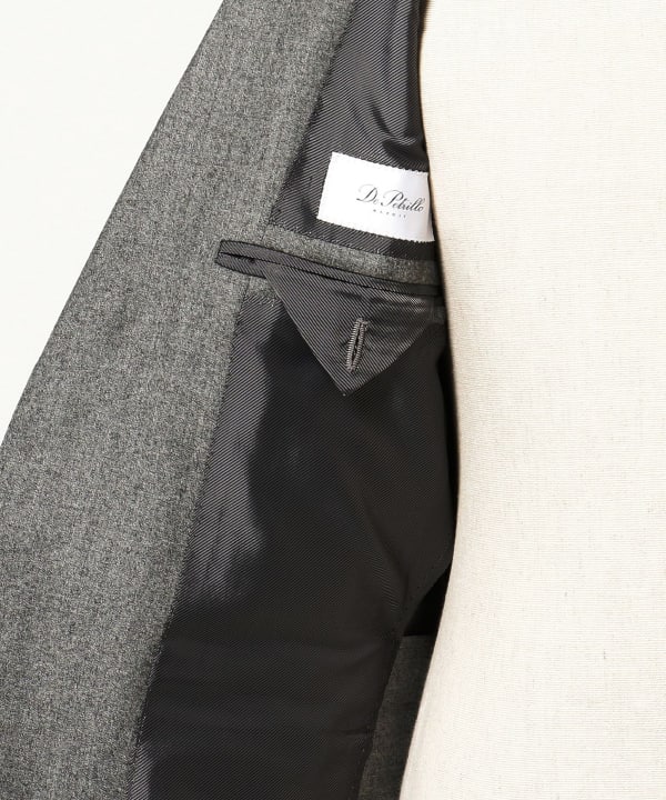 BEAMS f ビームスエフ フランネル ストライプ ダブル スーツ L・48 熱販売 50.0%OFF