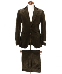 BEAMS F / DUCA VISCONTI ダークブラウン コーデュロイ スーツ