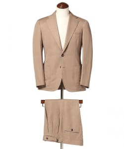 【EXCLUSIVE】Stile Latino × VITALE BARBERIS CANONICO / ウールリネン ダークベージュ スーツ