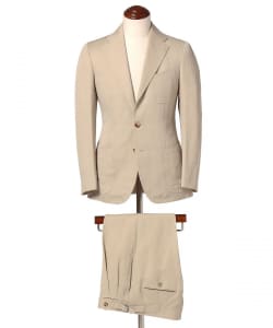 【EXCLUSIVE】Stile Latino × VITALE BARBERIS CANONICO / ウールリネン ベージュ スーツ