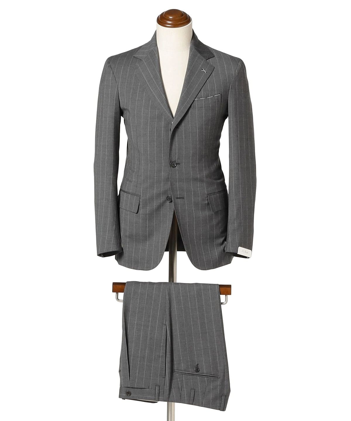 【別注】De Petrillo デペトリロ / ウール チョークストライプ スーツ スーツ・ネクタイ MEN GREY/5420 42 【別注】De Petrillo デペトリロ / ウール チョークストライプ スーツ スーツ・ネクタイ MEN GREY/5420 42
