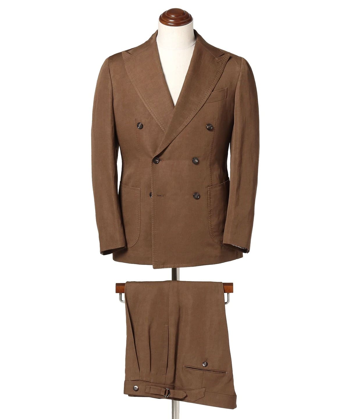 【EXCLUSIVE】Stile Latino スティレ ラティーノ × VITALE BARBERIS CANONICO / ウールリネン ダブルブレスト スーツ スーツ・ネクタイ MEN LT. BROWN/M25/B 50 【EXCLUSIVE】Stile Latino スティレ ラティーノ × VITALE BARBERIS CANONICO / ウールリネン ダブルブレスト スーツ スーツ・ネクタイ MEN LT. BROWN/M25/B 50