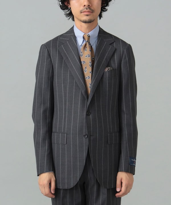 BEAMS F（ビームスF）Ermenegildo Zegna ウールシルク チョーク