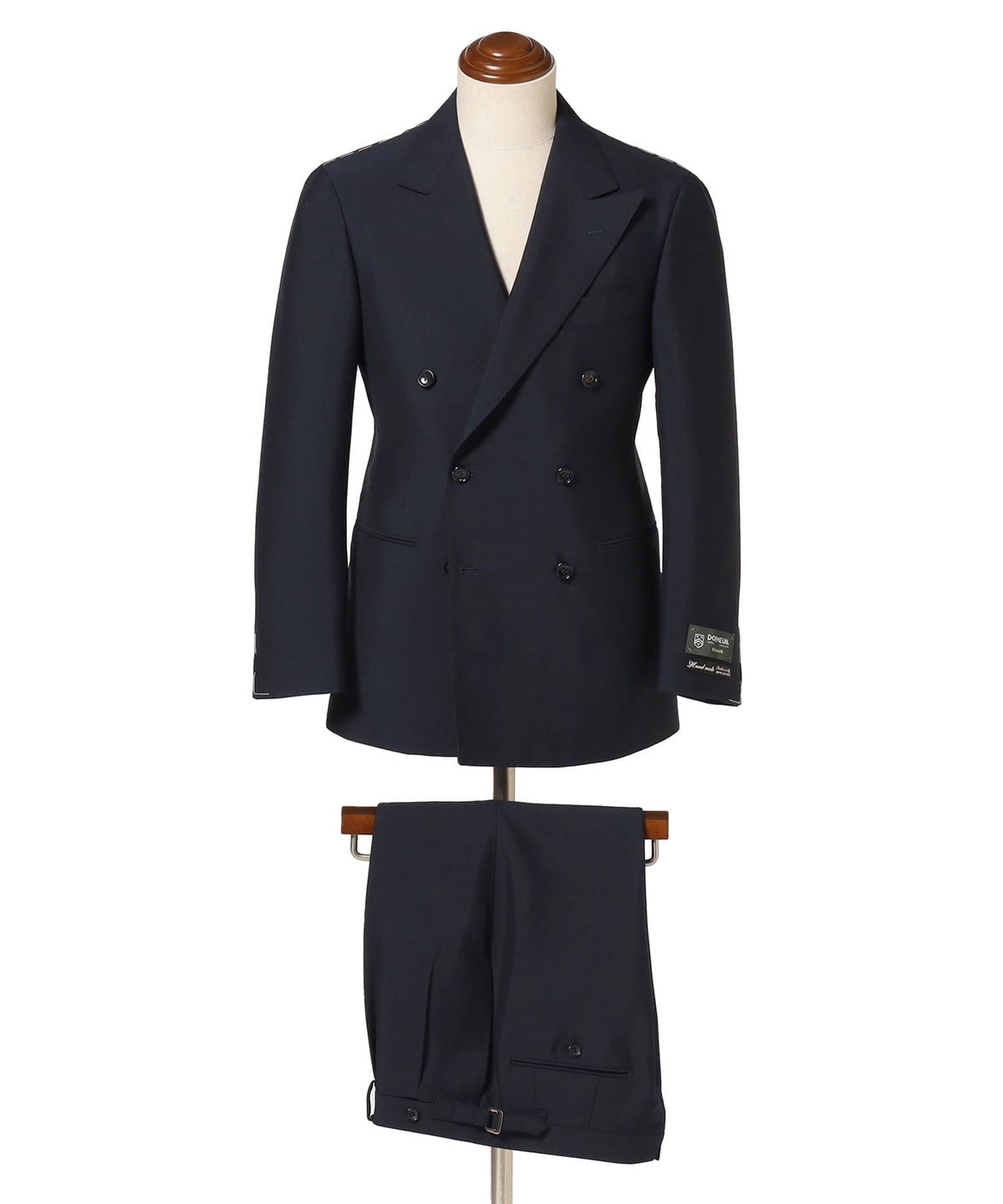 【新品未使用】ビームスエフ　ダークネイビーソリッドスーツ　ウールモヘア　48 BEAMS F ビームスエフ ネイビー 21-17-1612-264 段返り3つボタン