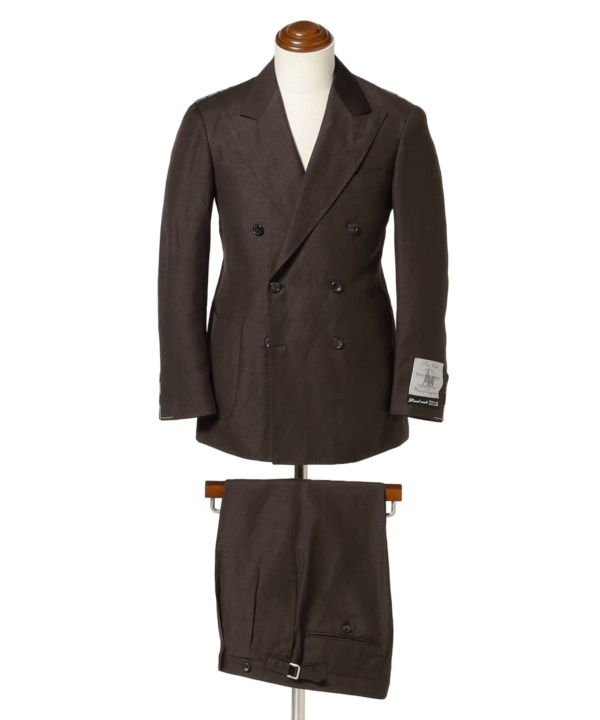 BEAMS F（ビームスF）HANDMADE FOX BROTHERS ウールリネン ブラウン