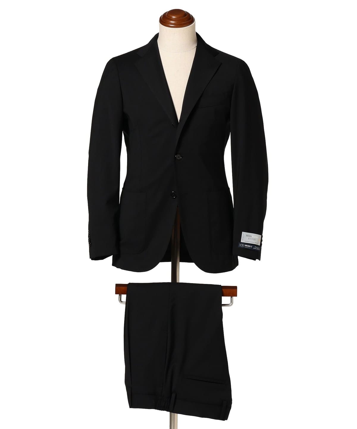 NEW EASY REDA ウールポリウレタン ソリッド スーツ スーツ・ネクタイ MEN BLACK 46 NEW EASY REDA ウールポリウレタン ソリッド スーツ スーツ・ネクタイ MEN BLACK 46