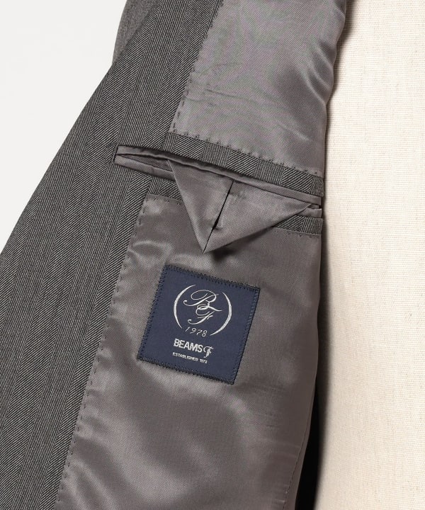 BEAMS F◇スーツ/--/ウール/BLK/BF023S28Y/サイドベンツ/3B/ワンタック