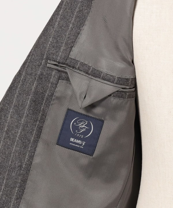 BEAMS F（ビームスF）GUABELLO ウール フランネル チョークストライプ