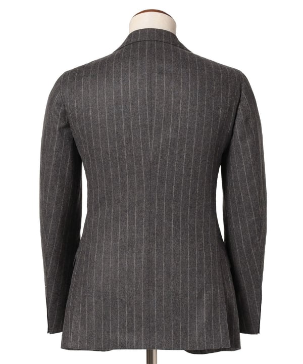 極美品 BEAMS F フランネル ピンストライプ スーツ ネイビー 50 BEAMS