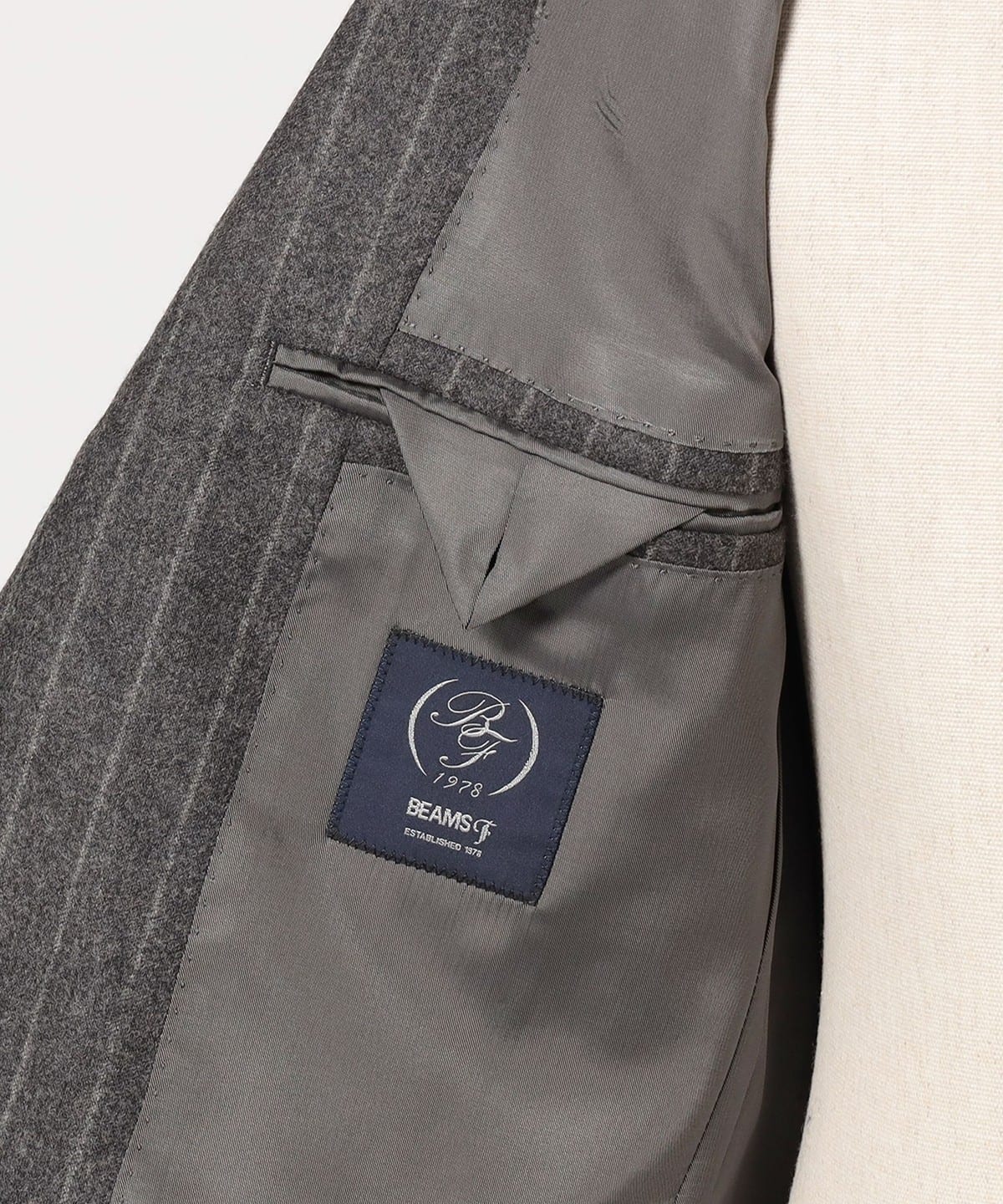 BEAMS F（ビームスF）GUABELLO ウール フランネル チョークストライプ