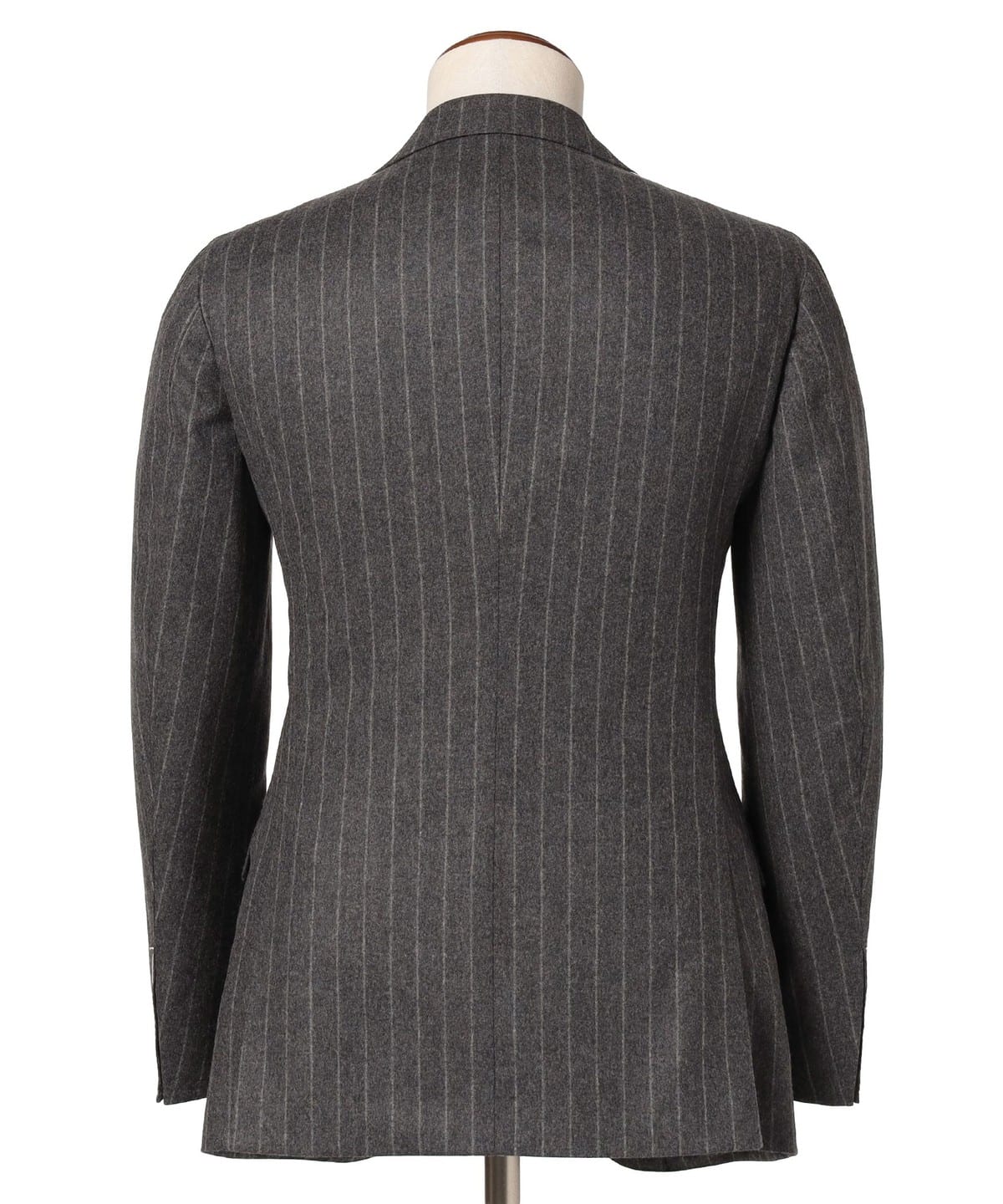 J6131 美品 ビームスF フランネルチョークストライプスーツ 濃灰 44 J6131 美品 ビームスF フランネルチョークストライプスーツ 濃灰