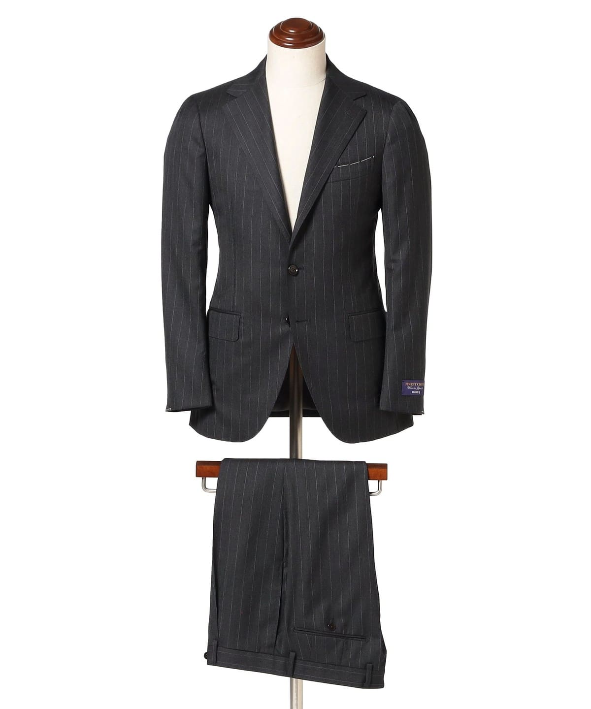 BEAMS F ビームスF EXCLUSIVE FABRIC ウール ストライプ スーツ スーツ・ネクタイ MEN GREY/2 46 BEAMS F ビームスF EXCLUSIVE FABRIC ウール ストライプ スーツ スーツ・ネクタイ MEN GREY/2 46