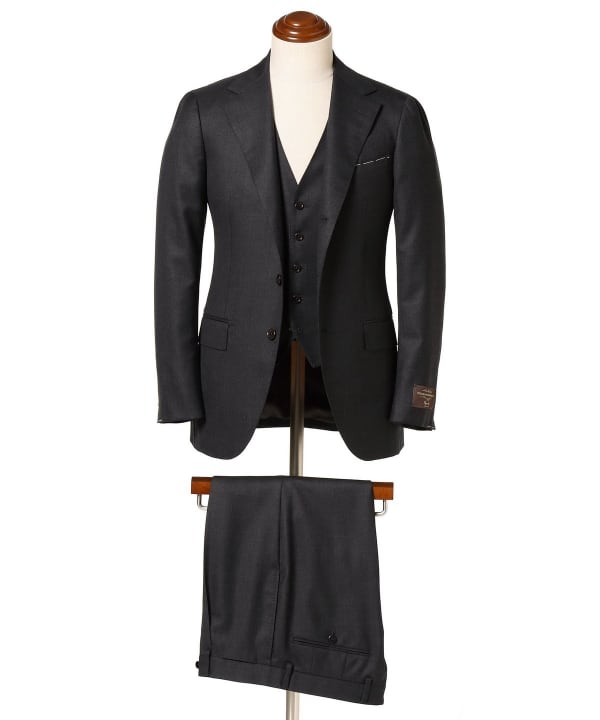 むろ　エディフィス ３ピースウールスーツ　42 BEAMS F（ビームスF）VITALE BARBERIS CANONICO ウール 3ピース