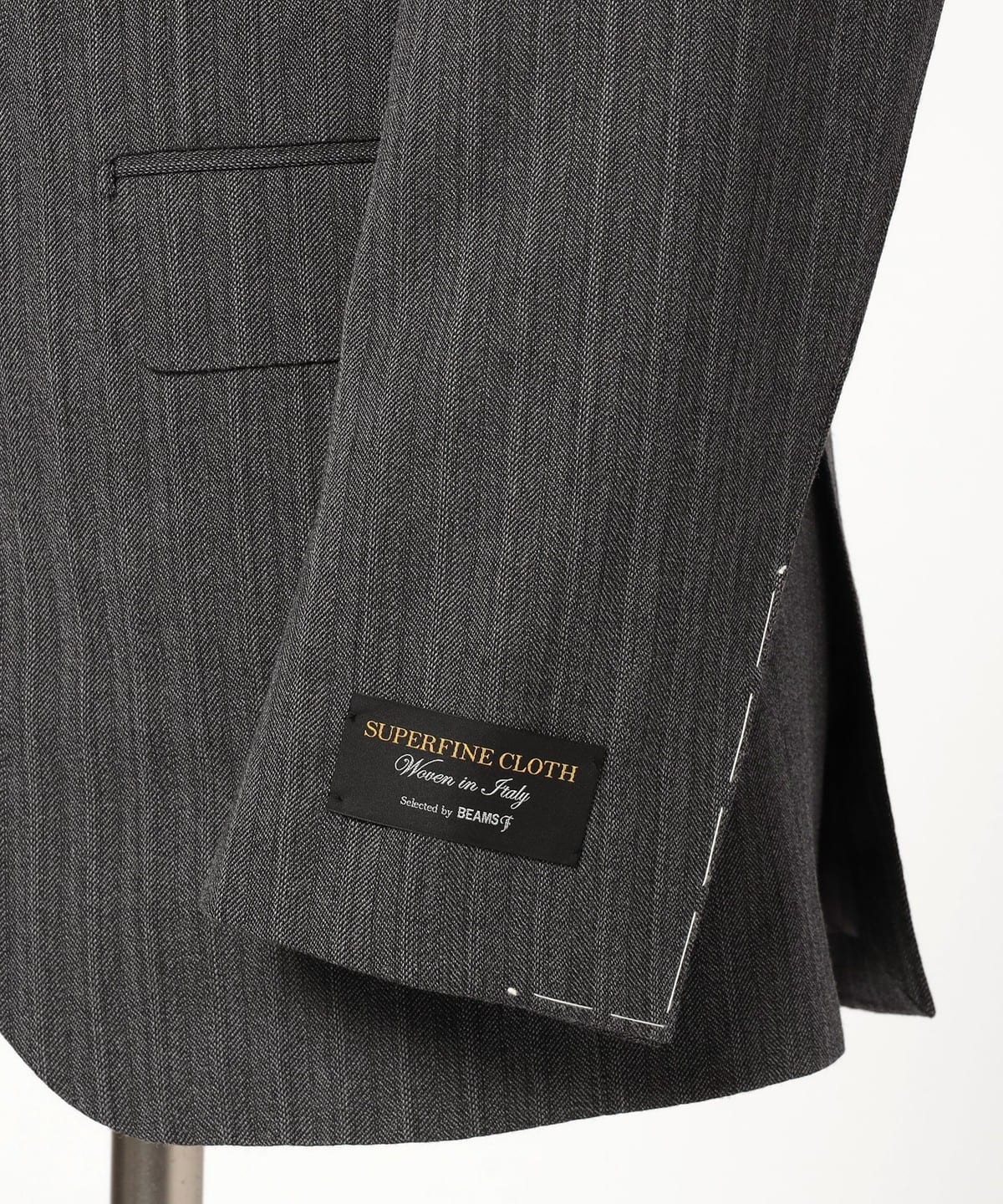 ビームスＦ　ANGELICO グレースーツ　46 BEAMS F（ビームスF）GUABELLO ウール フランネル チョークストライプ