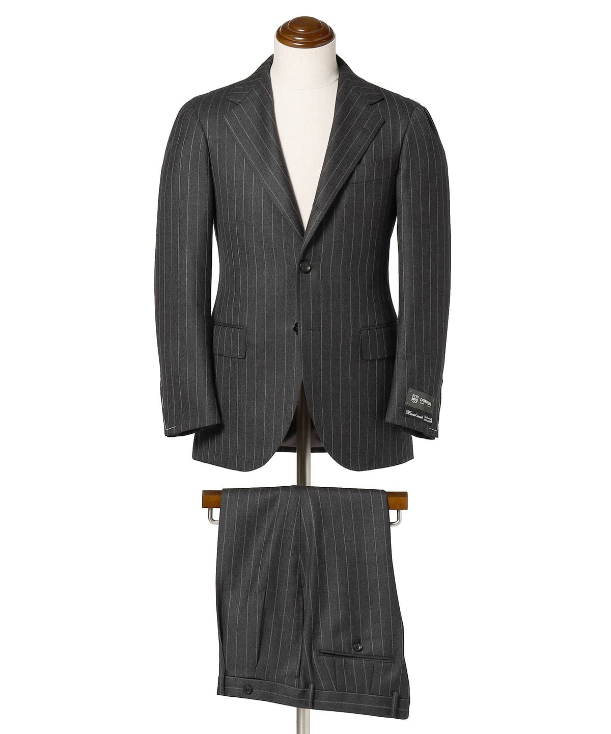 HANDMADE DORMEUIL ウール チョークストライプ スーツ スーツ・ネクタイ MEN CHARCOAL. G 50 HANDMADE DORMEUIL ウール チョークストライプ スーツ スーツ・ネクタイ MEN CHARCOAL. G 50