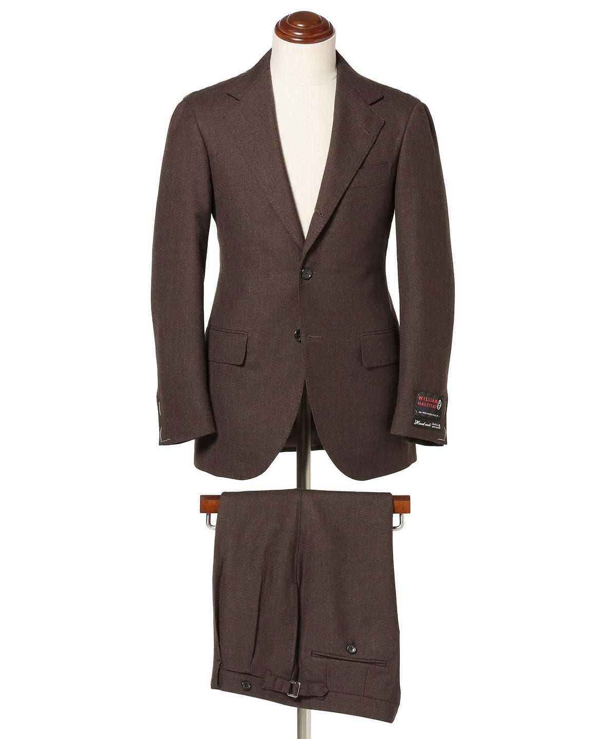 HANDMADE WILLIAM HALSTEAD ウール ブラウン スーツ スーツ・ネクタイ MEN BROWN 48 HANDMADE WILLIAM HALSTEAD ウール ブラウン スーツ スーツ・ネクタイ MEN BROWN 48