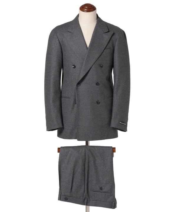 BEAMS F（ビームスF）HANDMADE ウール グレーフランネル ダブル