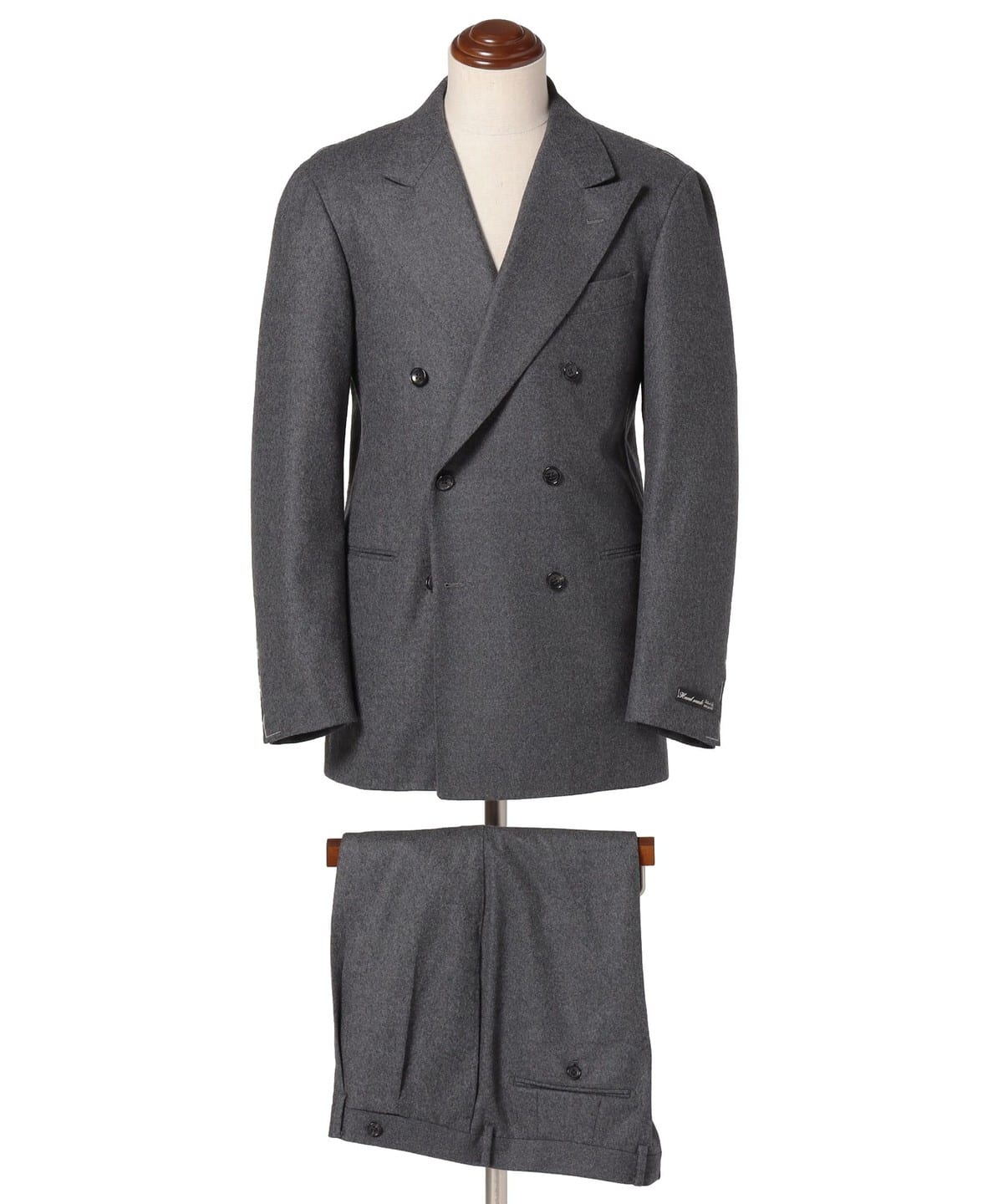 BEAMS F（ビームスF）HANDMADE ウール グレーフランネル ダブル