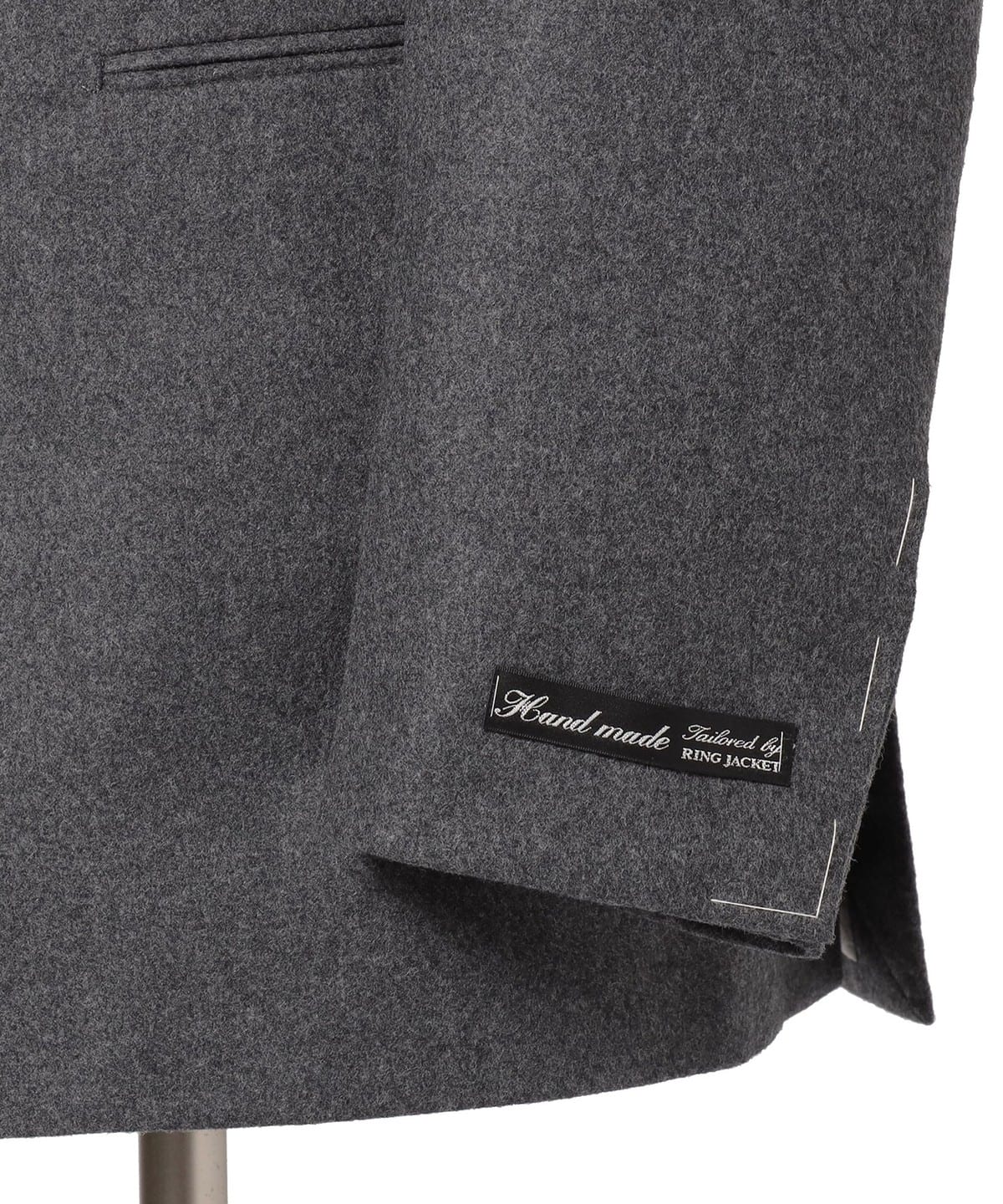 BEAMS F（ビームスF）HANDMADE ウール グレーフランネル ダブル