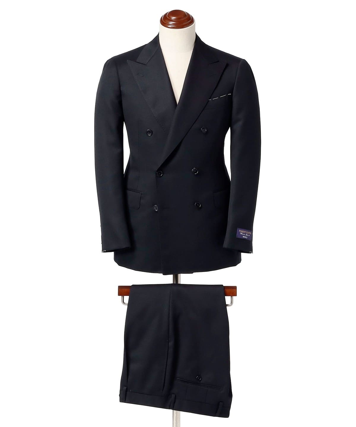 BEAMS F（ビームスF）ウールモヘヤ ソリッド ダブルブレスト スーツ