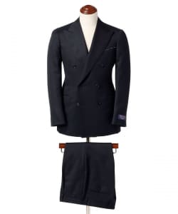 ウールモヘヤ ソリッド ダブルブレスト スーツ