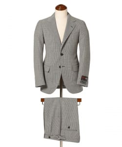 HANDMADE WILLIAM HALSTEAD ウール ハウンドトゥース スーツ