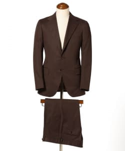 Ermenegildo Zegna ミックスファブリック ブラウン スーツ