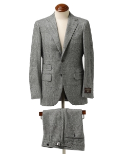▲BEAMS F / V.B.CANONICO グレンプレイド 3ボタンスーツ◎
