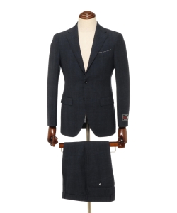 ▲BEAMS F / William Halstead シャドーグレンプレイド 3ボタンスーツ