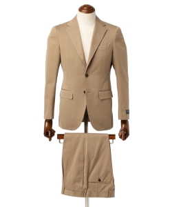 ▲BEAMS F / LARUSMIANI コットン3ボタンスーツ◎