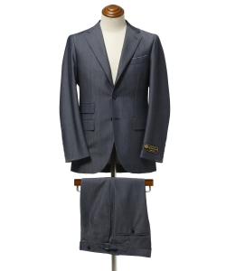 ▲BEAMS F / LORO PIANA デニム調 3ボタンスーツ