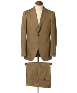 ▲BEAMS F / SONDRIO コットンリネン 3ボタンスーツ