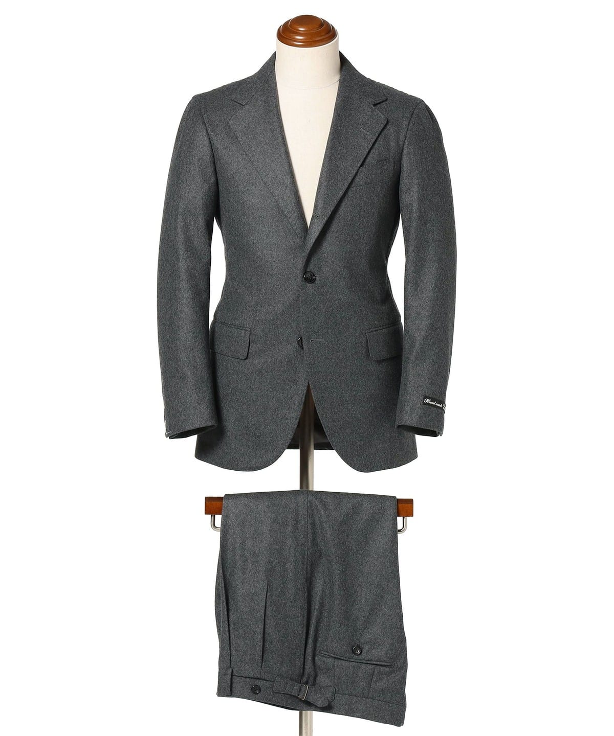 新品Beams F ビームス Fスーツ　46 BEAMS F（ビームスF）HANDMADE ウール グレーフランネル スーツ