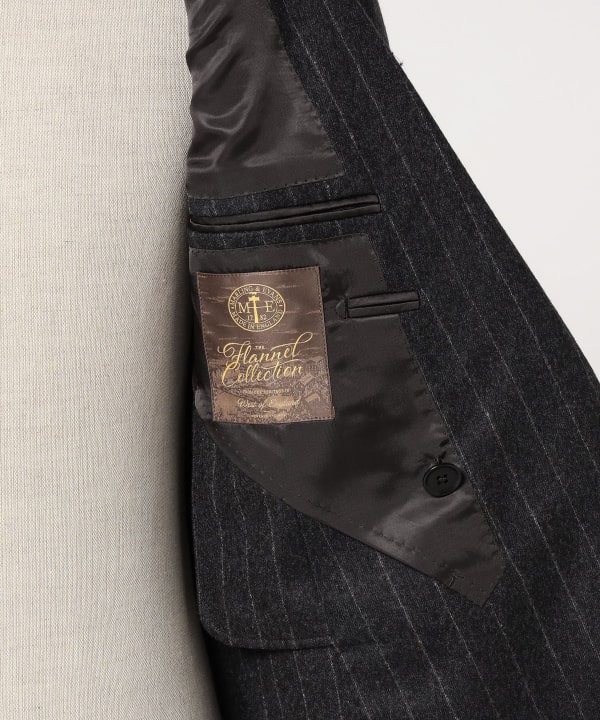 SARTORIA TRAMONTO / ウール フランネル ストライプ ダブルブレスト スーツ