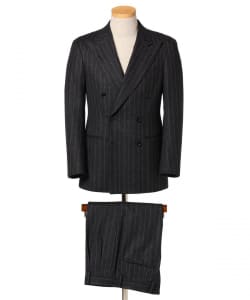 SARTORIA TRAMONTO / ウール フランネル ストライプ ダブルブレスト スーツ