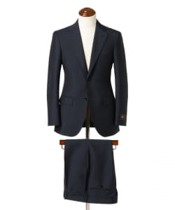 ▲BEAMS F / SAVILE CLIFFORD ウールモヘヤ ソリッド スーツ