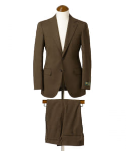 【アウトレット】BEAMS F / LORO PIANA ブラウン ソリッド スーツ