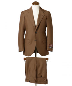 BEAMS F / BOWER ROEBUCK ブラウンソリッド スーツ