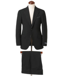 BEAMS F / GUABELLO ブラック ソリッド スーツ