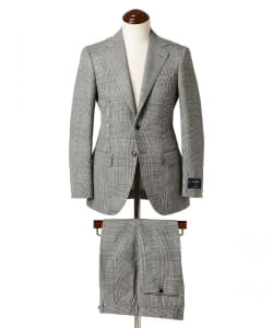 BEAMS F / Ermenegildo Zegna ウールシルク グレンチェック スーツ