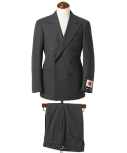 ▲BEAMS F / MARLING&EVANS グレンチェック ダブル スーツ
