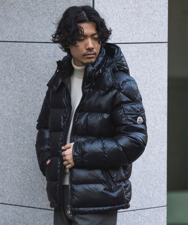 BEAMS F（ビームスF）MONCLER / MAYA フーデッド ダウンジャケット