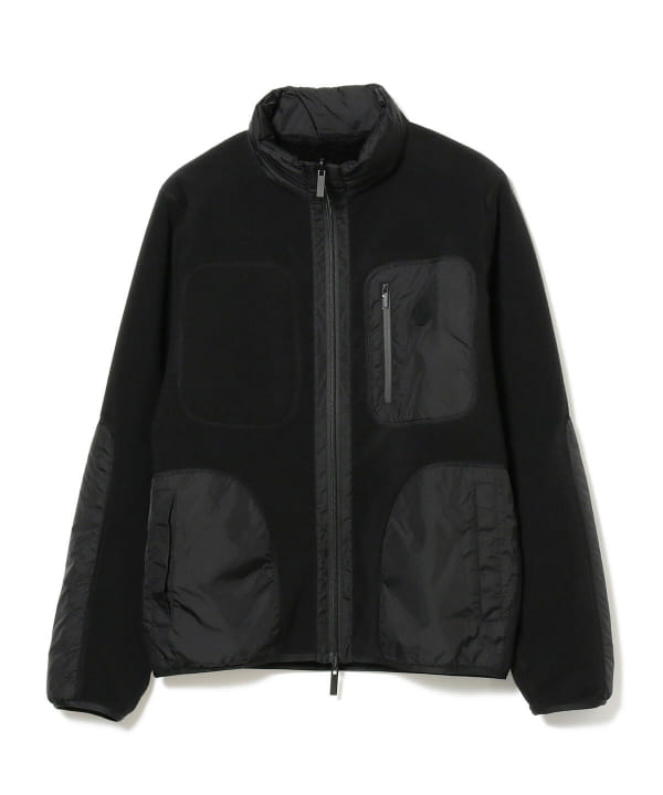 ○日本正規品○ MONCLER 黒 フリース／ナイロン リバーシブル 防寒