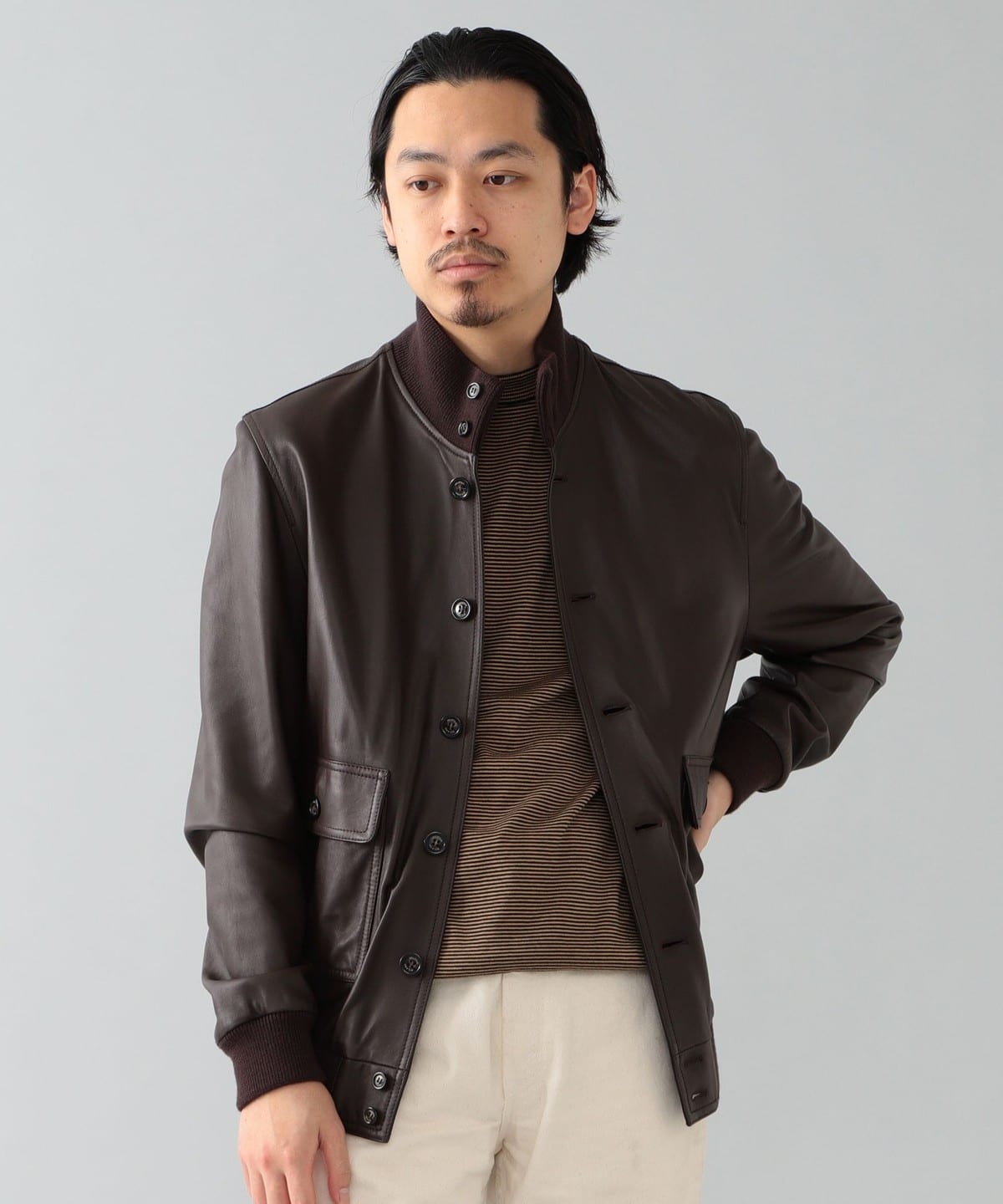 VALSTAR / Nappa leather driving blouson - BEAMS F