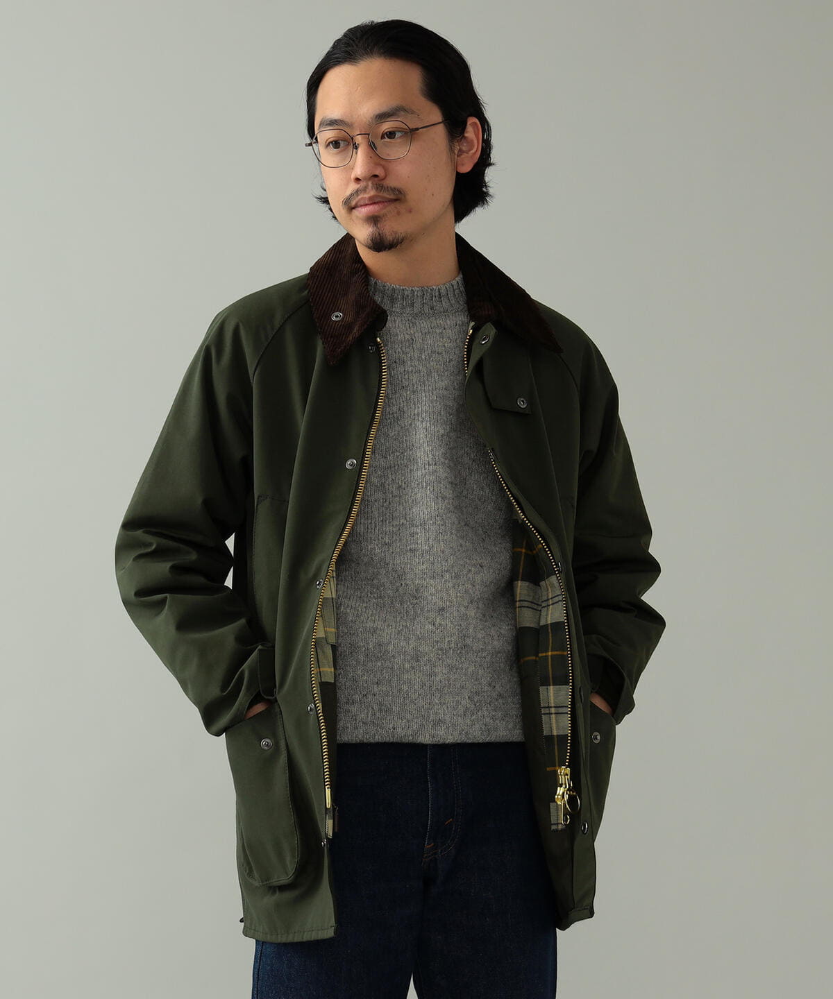 Barbour × BEAMS F / 別注 BEDALE-F 2レイヤー ジャケット