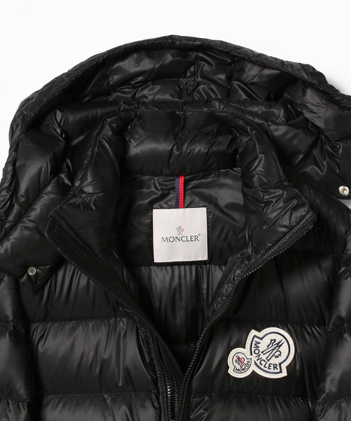 BEAMS F（ビームスF）MONCLER / BRAMANT ナイロン フーデッド ダウン