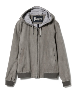 ▲HERNO / 別注 ゴートスエード フーデッドブルゾン