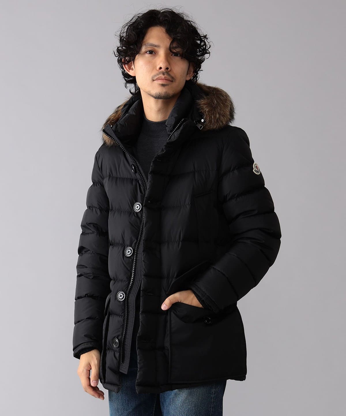 BEAMS F BEAMS / CLUNY nylon down jacket (blouson MONCLER jacket 